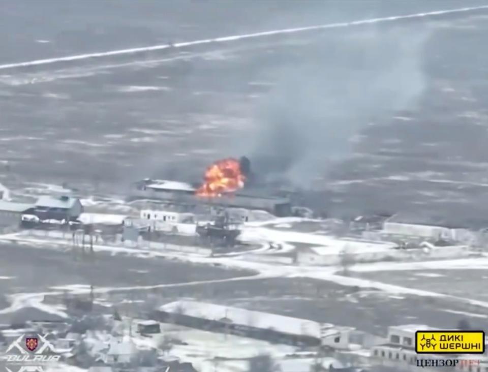 More video from Ukraine’s Bulava strike unit showing FPV strikes on Russian armor, which has caught fire