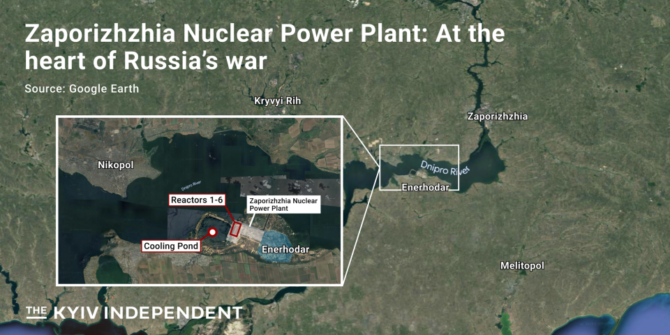 The Russian-occupied Zaporizhzhia Nuclear Power Plant in Enerhodar, Zaporizhzhia Oblast.