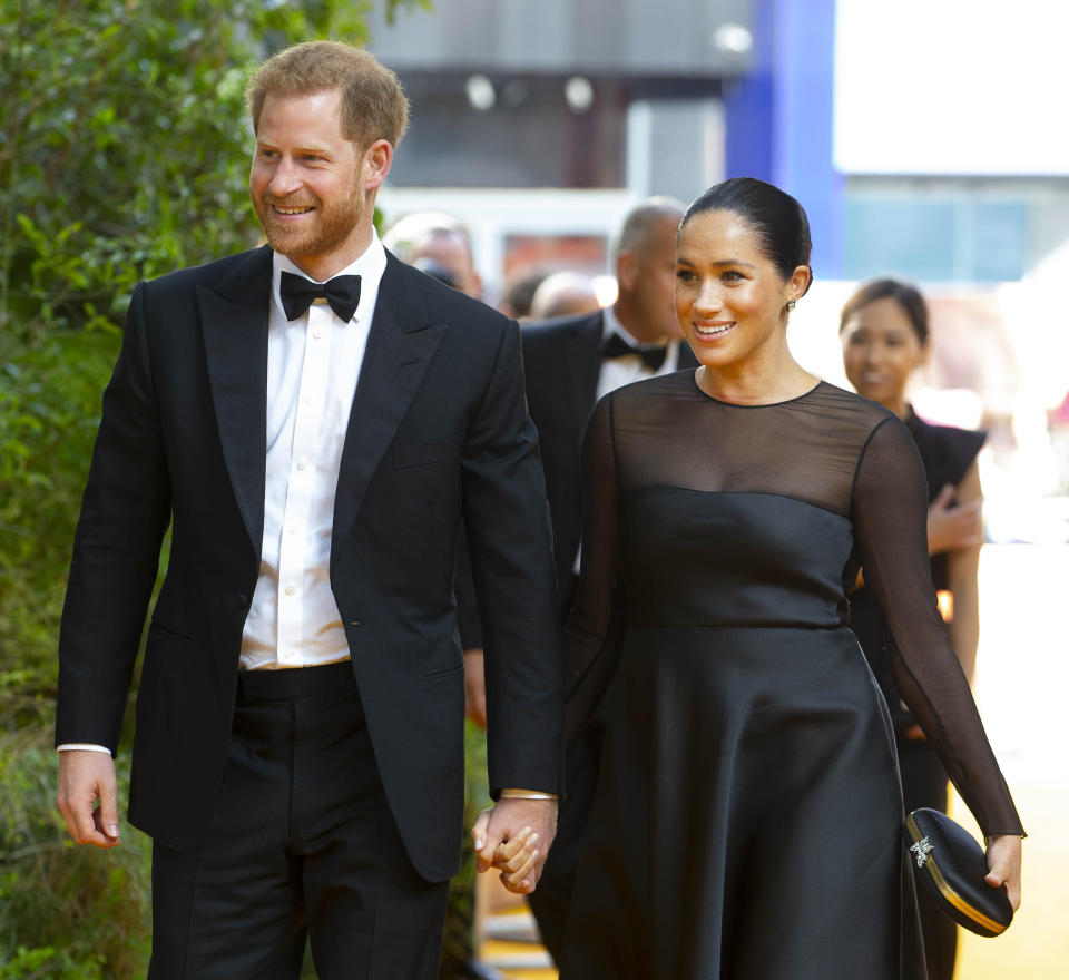 January 20th 2020 - Buckingham Palace has announced that Prince Harry and Duchess Meghan will no longer use "royal highness" titles and will not receive public money for their royal duties. Additionally, as part of the terms of surrendering their royal responsibilities, Harry and Meghan will repay the $3.1 million cost of taxpayers' money that was spent renovating Frogmore Cottage - their home near Windsor Castle. - January 9th 2020 - Prince Harry The Duke of Sussex and Duchess Meghan of Sussex intend to step back their duties and responsibilities as senior members of the British Royal Family. - File Photo by: zz/KGC-09/STAR MAX/IPx 2019 7/14/19 Prince Harry and Duchess Meghan at the premiere of "The Lion King" in London, England, UK.