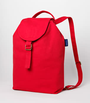 No crazy bells and whistles here, just a saturated deep red color and the kind of classic knapsack styling that gets the job done and looks good while doing it.