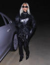 <p>Kim Kardashian wears a Balenciaga motorcycle jacket as she heads out for an evening in L.A. on May 16. </p>