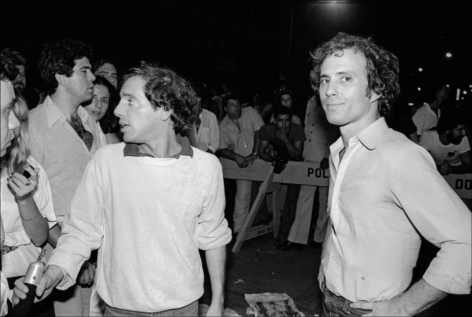 Ian Schrager (right) and Steve Rubell outside Studio 54.