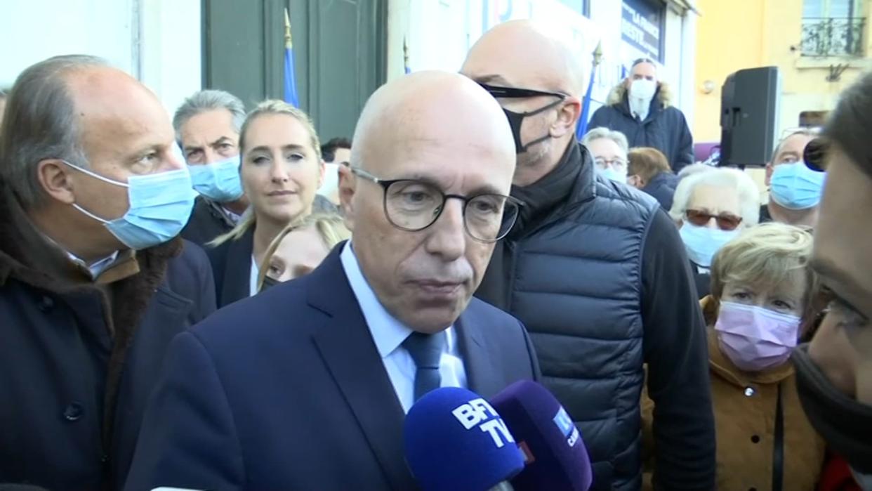 Éric Ciotti à Nice, au lendemain de la désignation de Valérie Pécresse comme candidate LR, dimanche 5 décembre 2021 - BFMTV