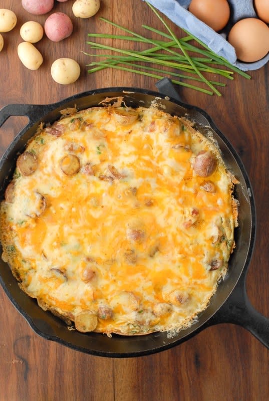 <p>Boulder Locavore</p><p>A versatile and hearty egg dish with a touch of smoky flavor.</p><p><strong>Get the recipe: <a href="https://boulderlocavore.com/smoky-ham-cheese-potato-frittata/" rel="nofollow noopener" target="_blank" data-ylk="slk:Smoky Ham Cheese Potato Frittata;elm:context_link;itc:0;sec:content-canvas" class="link ">Smoky Ham Cheese Potato Frittata</a></strong></p>