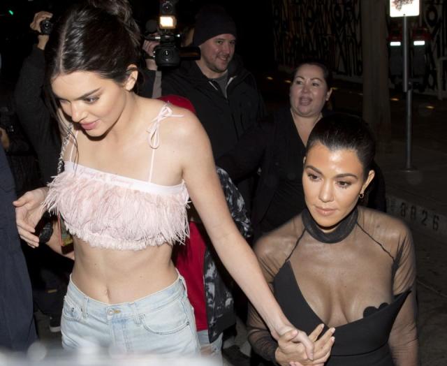 Kourtney Kardashian Suffers Nip Slip Wearing White Bra At Dinner