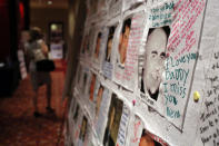 Fotos y cartas de algunas de las víctimas de los ataques, en el Memorial del 9/11 en el World Trade Center. Spencer Platt/Getty Images