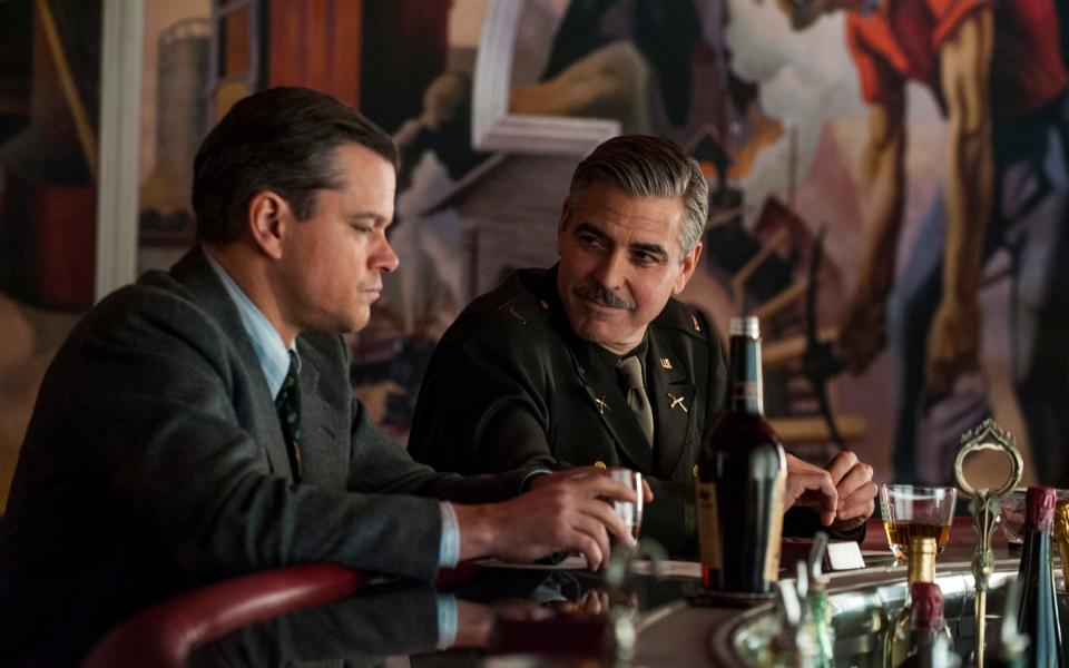 Matt Damon and George Clooney in The Monuments Men