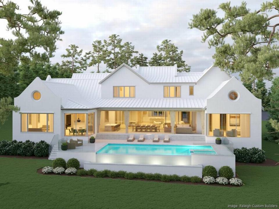 Rendering of the home at 1400 Rock Dam Court in Raleigh, which was the most expensive real estate listed as part of this year’s Triangle Parade of Homes.