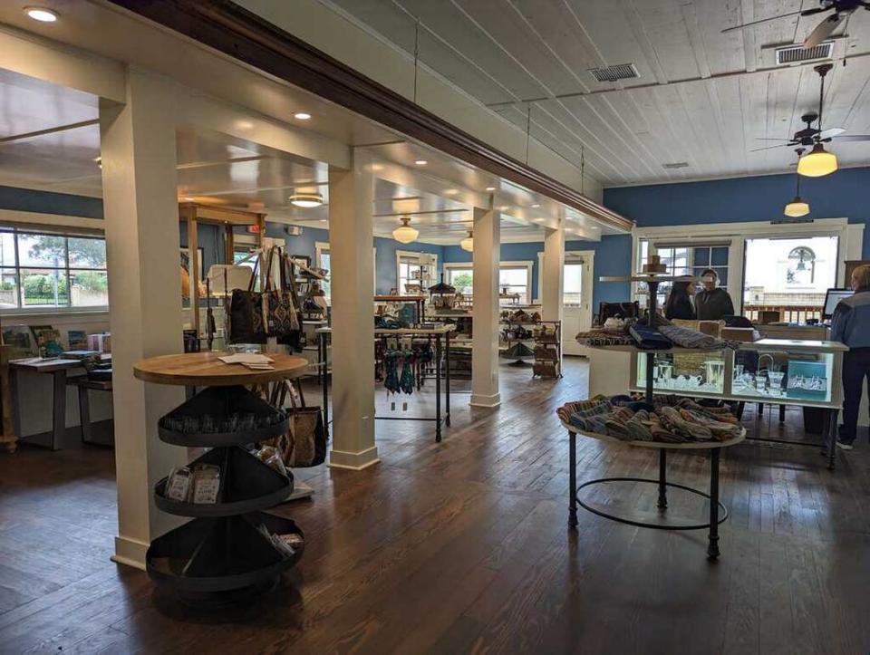 Sebastian’s General Store in Old San Simeon Village is seen on Friday, June 16, 2023, the first day it reopened to the public after four years of renovations. Among the old-time touches in the store’s remodeled interior are original floorboards in the retail sales area. Henry Krczuik