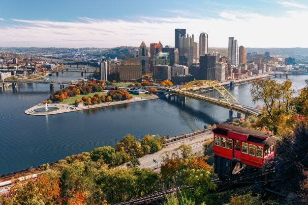 Mount Washington in Pittsburgh offers views that made it the sixth most popular U.S. mountain destination according to a study.