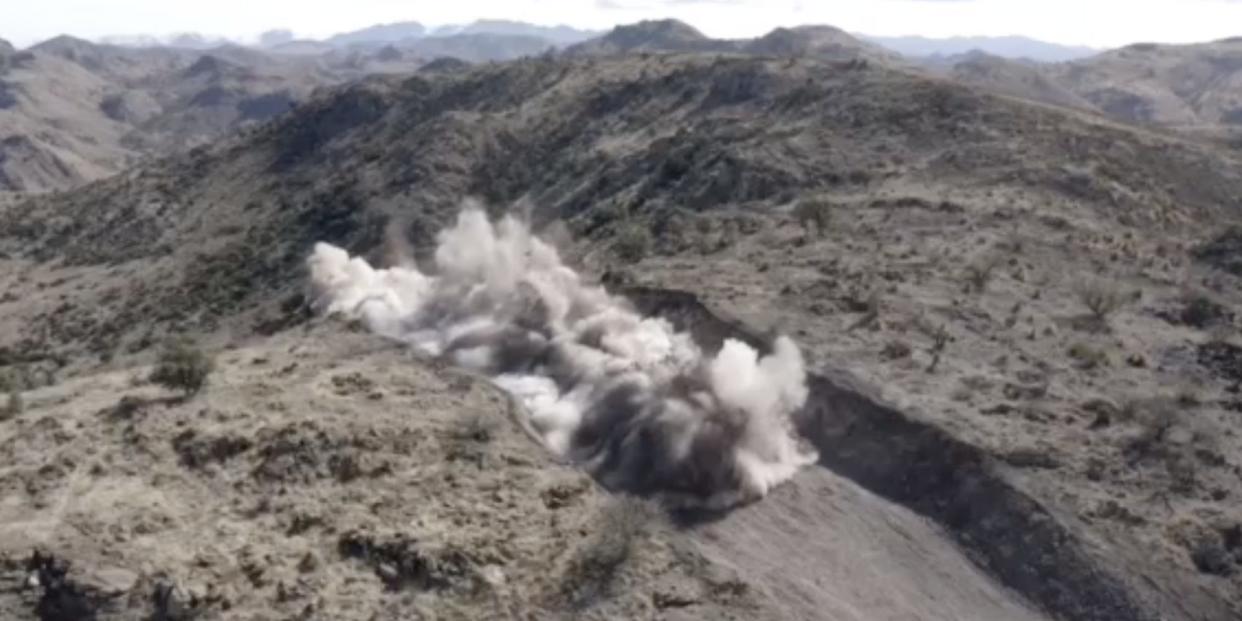 blasting guadalupe Canyon arizona border wall