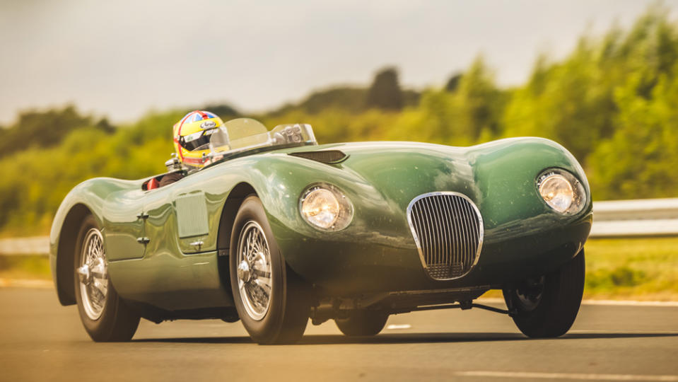 Jaguar’s C-type Continuation being tested on track. - Credit: Photo: Courtesy of Jaguar Land Rover Automotive PLC.