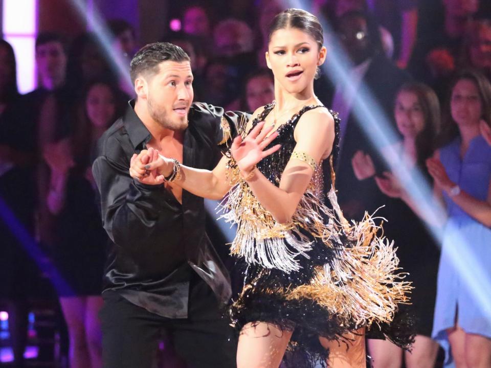 Val Chmerkovskiy and Zendaya dancing