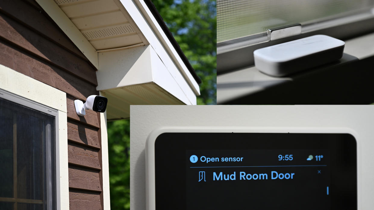  Vivint montage featuring hub touchscreen camera and doorbell 