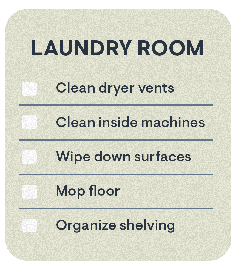 laundry cleaning checklist graphic