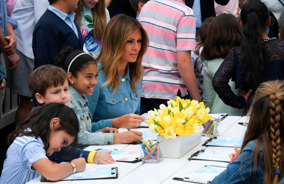 It's first lady Melania Trump's third White House Easter Egg Roll, a 141-year-old tradition that attracts thousands of kids.