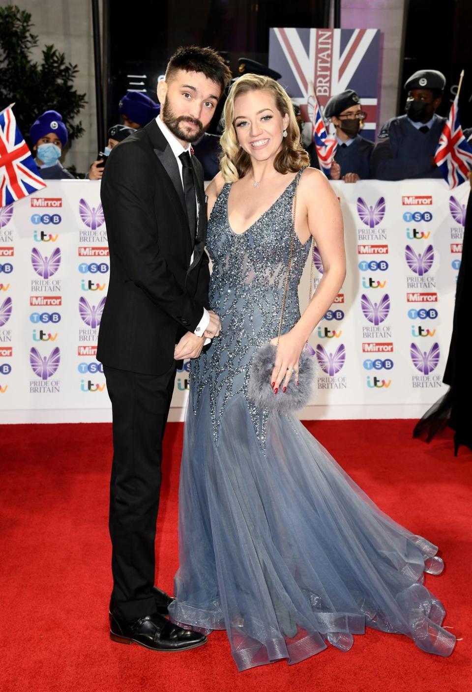 tom parker and wife kelsey parker, pride of britain awards 2021