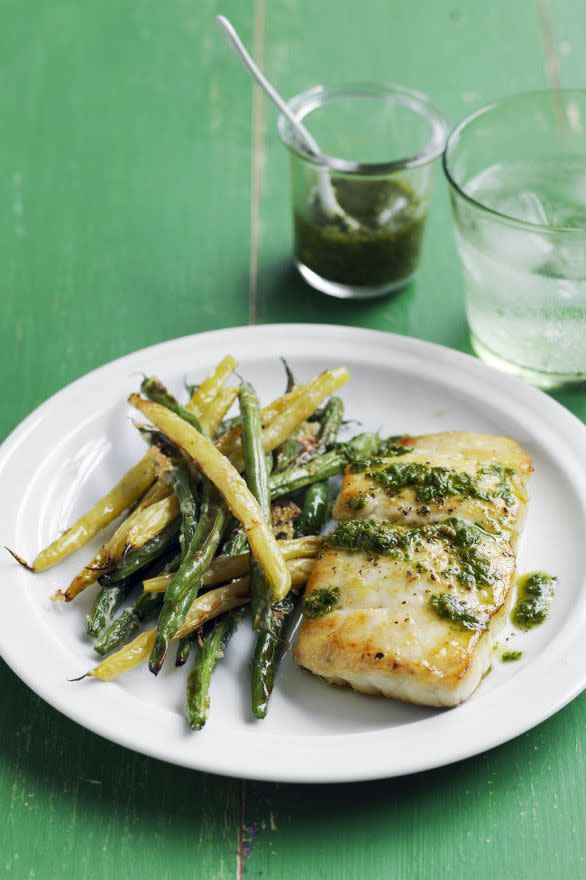 Cod with Crispy Green Beans