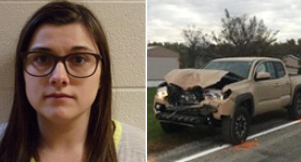 <span>Alyssa L. Shepherd, 24, has been charged with reckless homicide. Her Toyota (pictured) was severely damaged in the crash. </span>Source: Indiana State Police