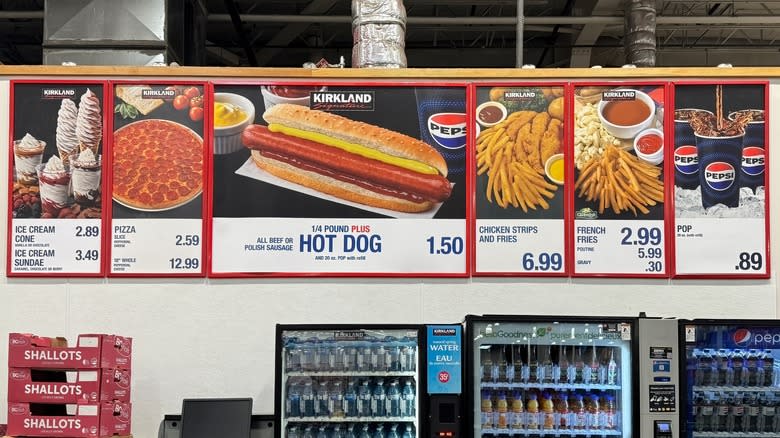 Costco food court menu in Canada