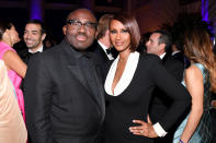 NEW YORK, NEW YORK - FEBRUARY 05: Edward Enninful and Iman attend the 2020 amfAR New York Gala at Cipriani Wall Street on February 05, 2020 in New York City. (Photo by Ryan Emberley/amfAR/Getty Images)