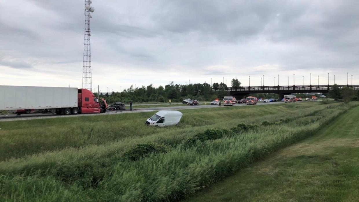 A crash on the Indiana Toll Road killed two people on Wednesday, June 1, 2022.