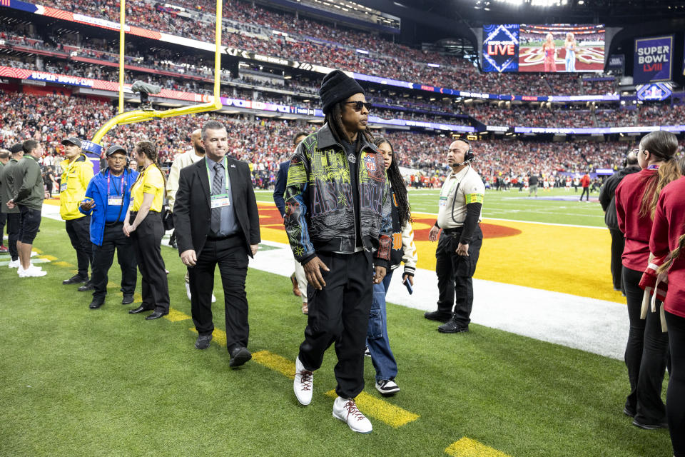 Jay-Z on the field