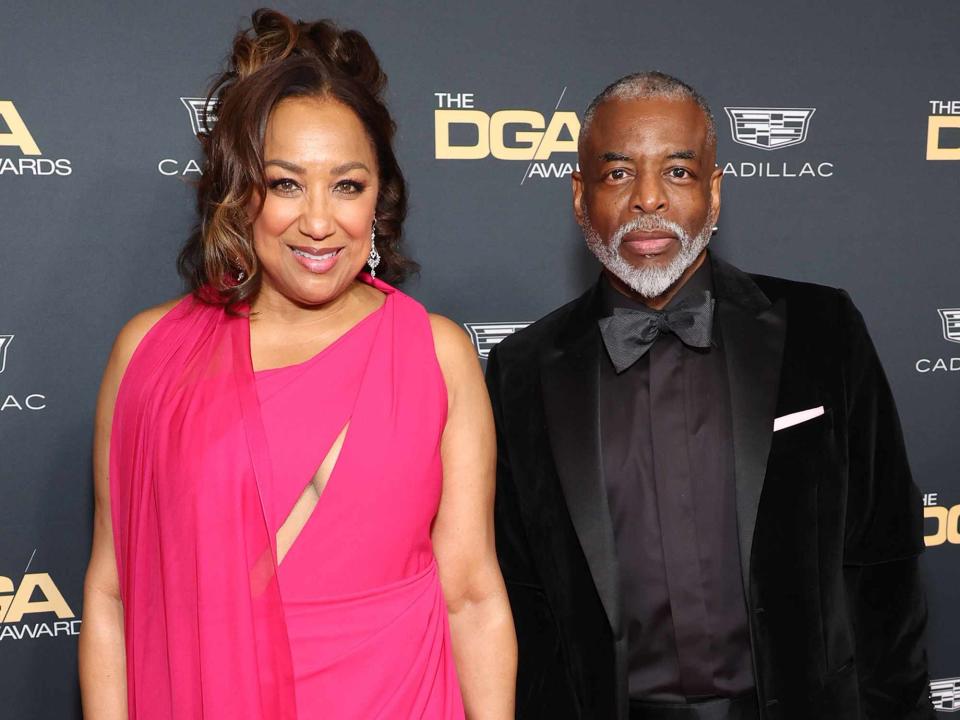 <p>Monica Schipper/Getty</p> LeVar Burton and his wife Stephanie Cozart Burton at the 75th Directors Guild of America Awards on Feb. 18, 2023 in Beverly Hills, California. 