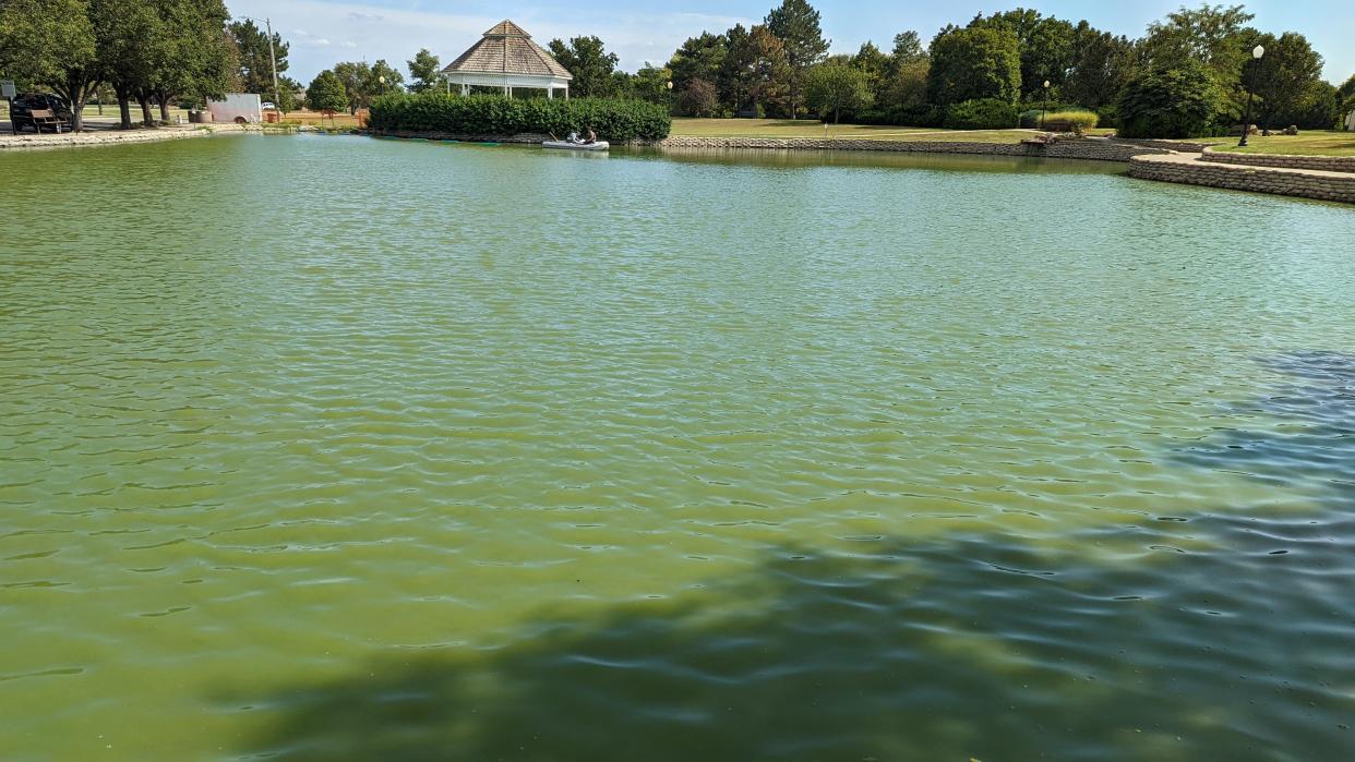 Salina is likely to fill in the pond at Jerry Ivey Memorial Park and replace it with a new water feature in the future. The pond has faced a blue-green algae issue for the past few years.