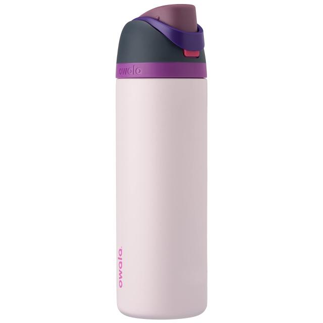 Pink insulated stainless steel water bottle by Owala: Lead-free