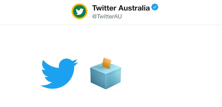 Twitter's #AusVotes2019 Chatbot. Source: Twitter