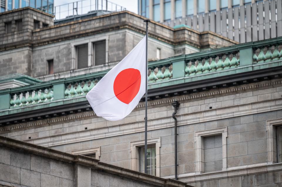 日本橫濱中華街發生火災。（AFP）