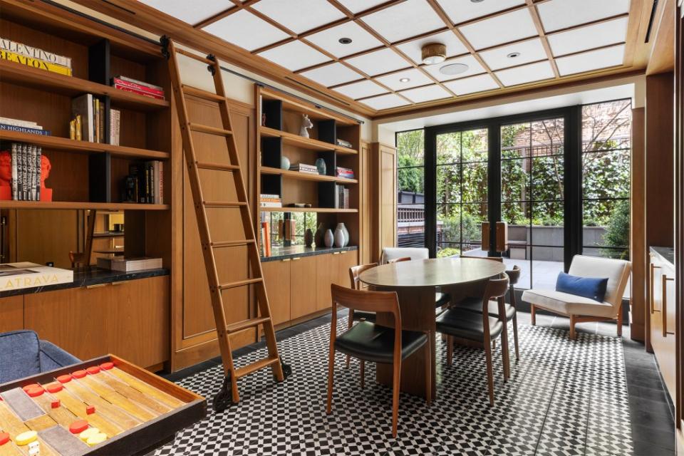 The Shephard’s many amenities include a paneled library and game room. Courtesy of estate