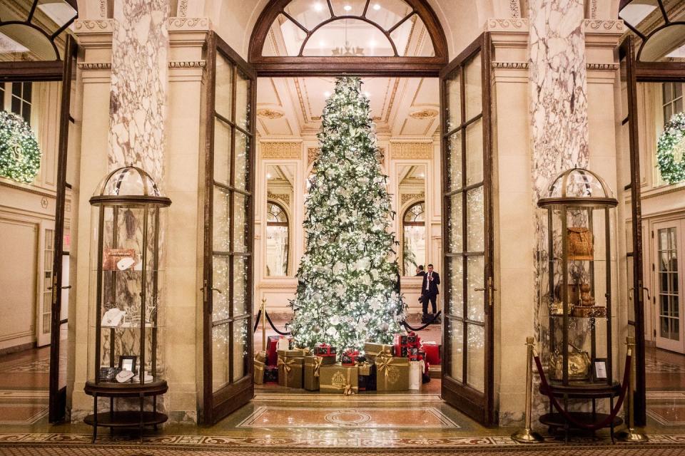 2) Explore Festive Hotel Lobbies