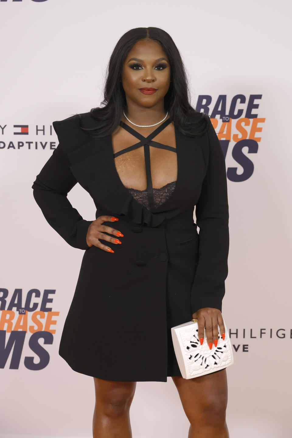 Torrei Hart Wearing Black Dress