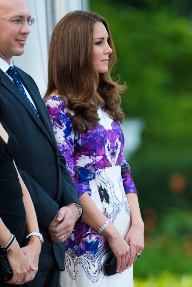 Kate Middleton à son arrivée à l'Istana, la résidence du président de Singapour, le 11 septembre 2012.