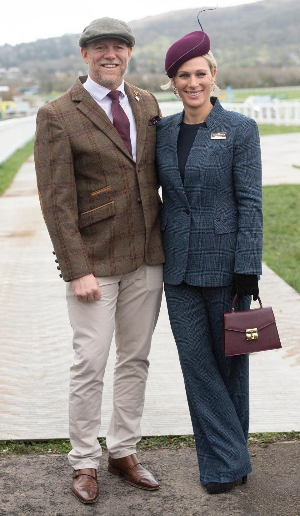 Mike and Zara Tindall attend the 2023 Cheltenham Races