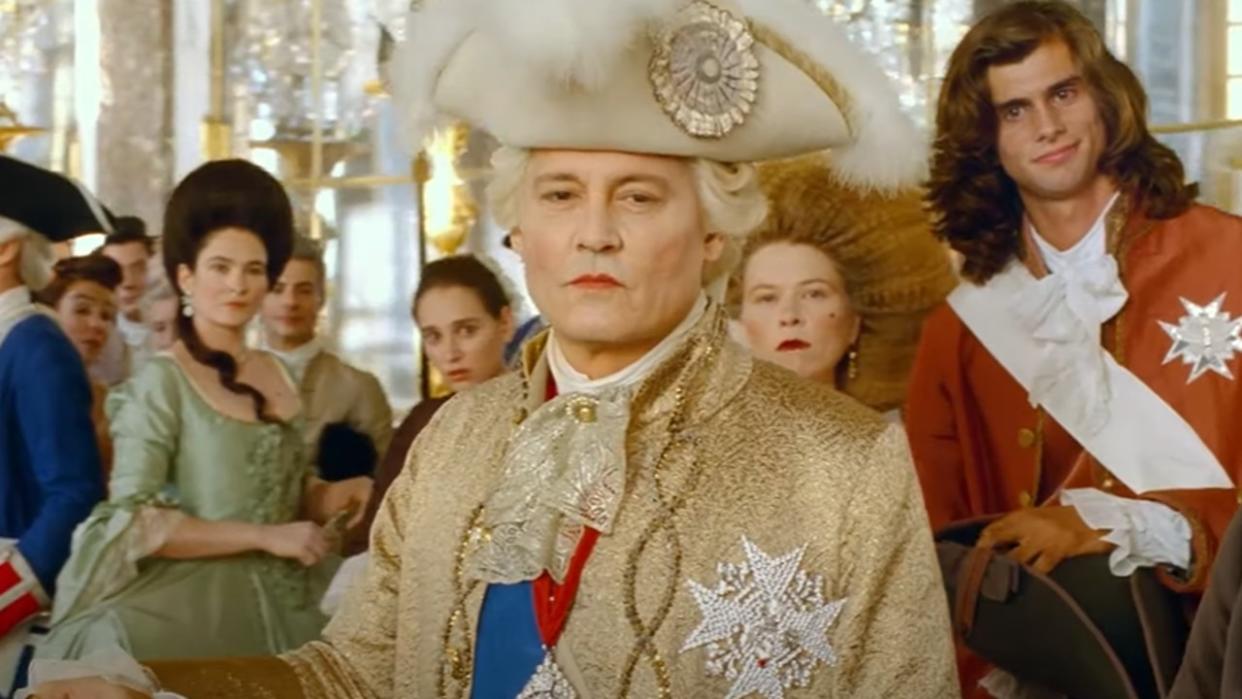  Johnny Depp in French formal royal wear in Jeanne Du Barry. 