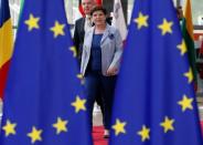 Polish Prime Minister Beata Szydlo arrives at the EU summit in Brussels, Belgium, June 22, 2017. REUTERS/Gonzalo Fuentes