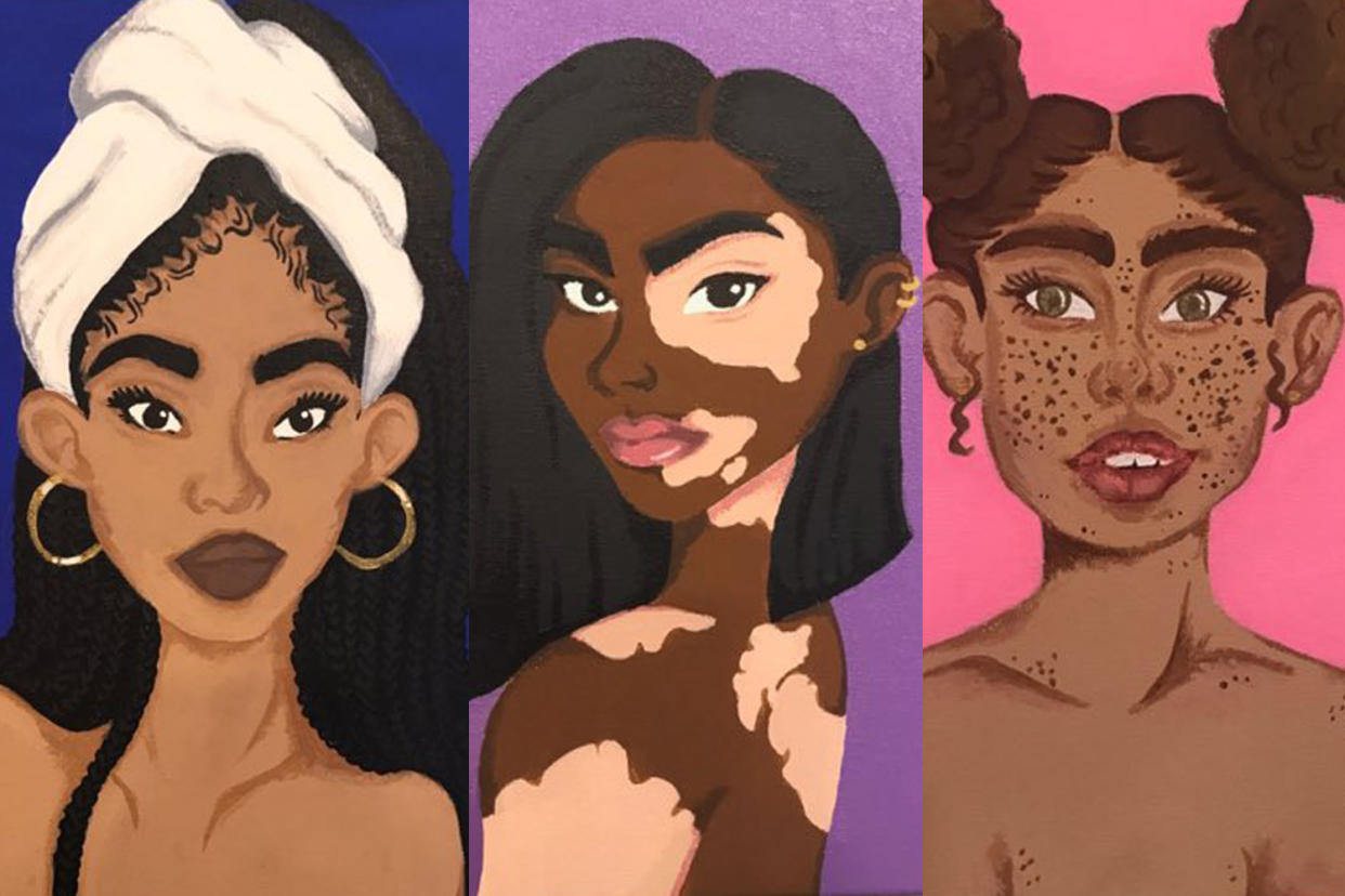 A New Jersey middle-schooler is inspiring women with these works of art. (Artwork: Courtesy of Dana Abbey)