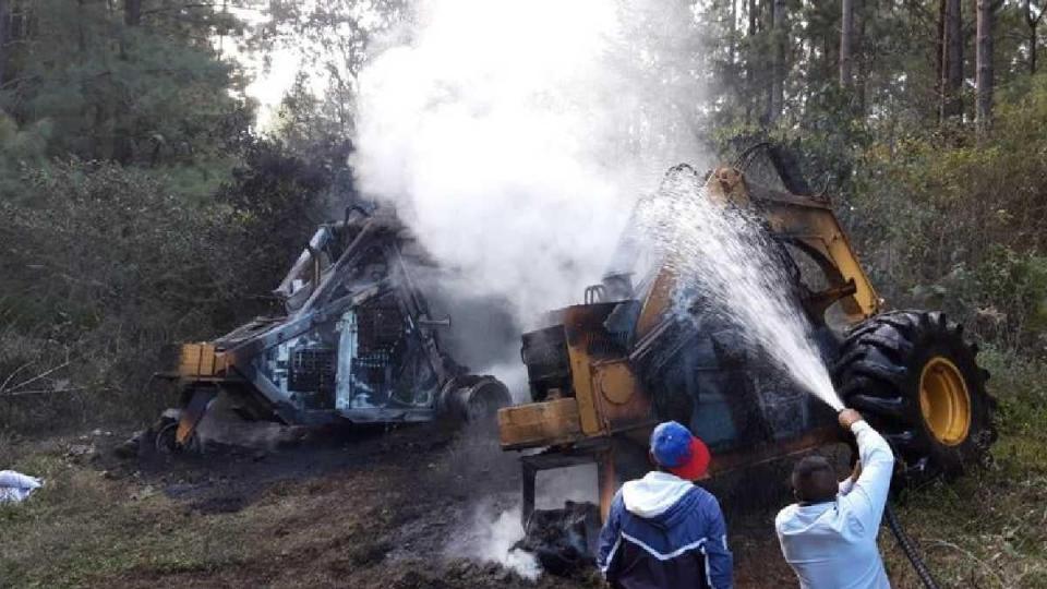 Vehículos quemados Smurfit Kappa Colombia
