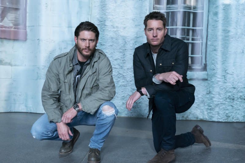 Jensen Ackles (L) and Justin Hartley star in Sunday's "Tracker." Photo courtesy of CBS