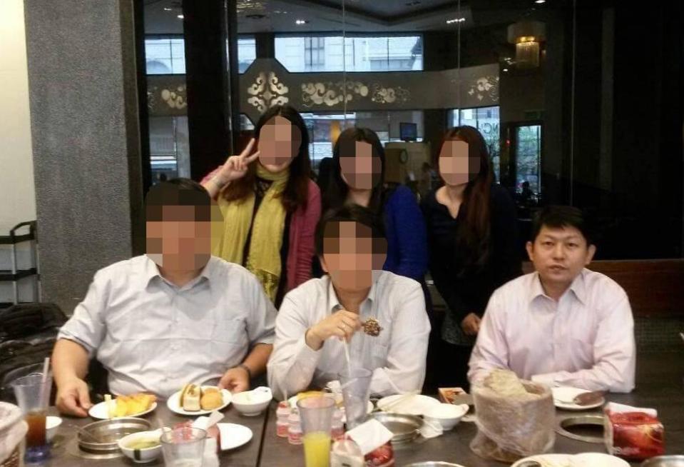 南下打離婚官司的黃政雄律師（前排右）慘遭當事人前夫撞死，令法律界人士震驚。