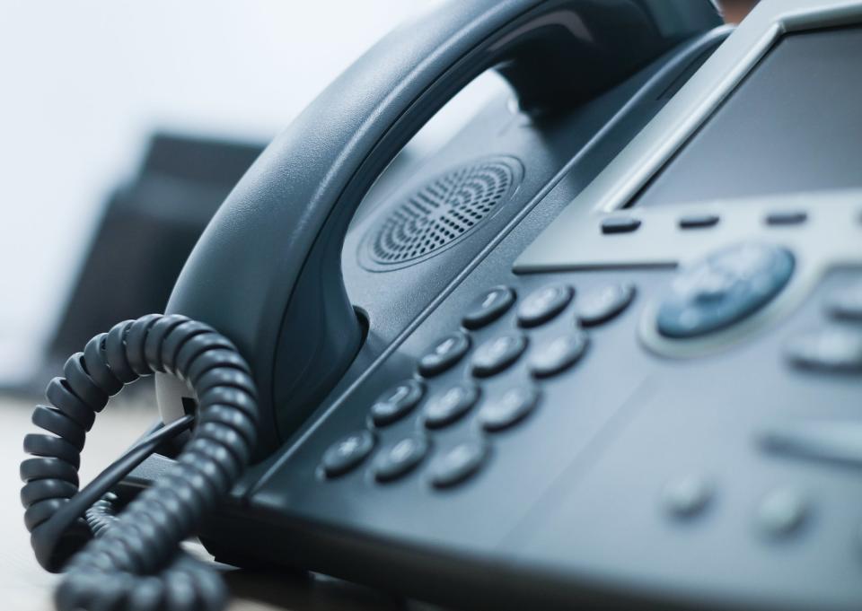 telephone on desk