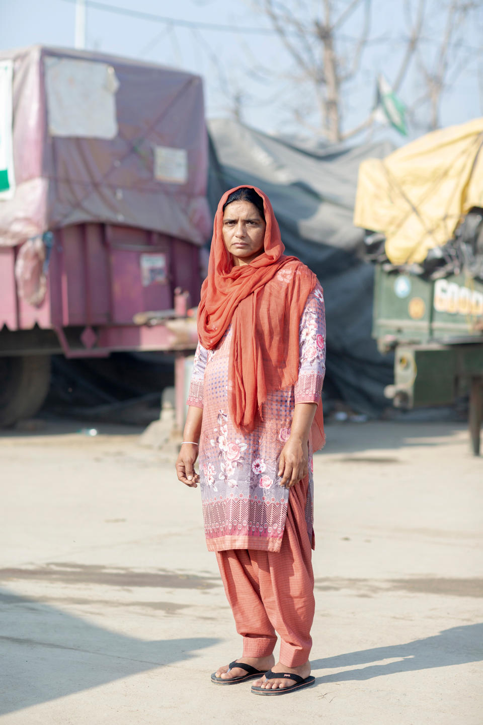 Amandeep Kaur, 41, from Talwandi, Punjab, is employed as a community health worker and as a farmer to support her two daughters. Her husband died by suicide five years ago; because she did not know her rights, she didn’t receive government compensation given to families of farmers who die by suicide. The new laws, she says, “will kill us, will destroy what little we have.”<span class="copyright">Kanishka Sonthalia for TIME</span>