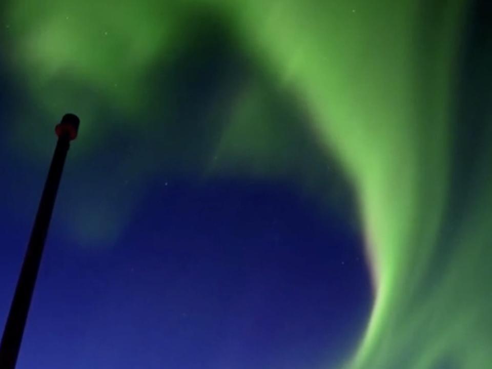 An aurora snapped by Josiah Horneman at the Amundsen-Scott South Pole Station.