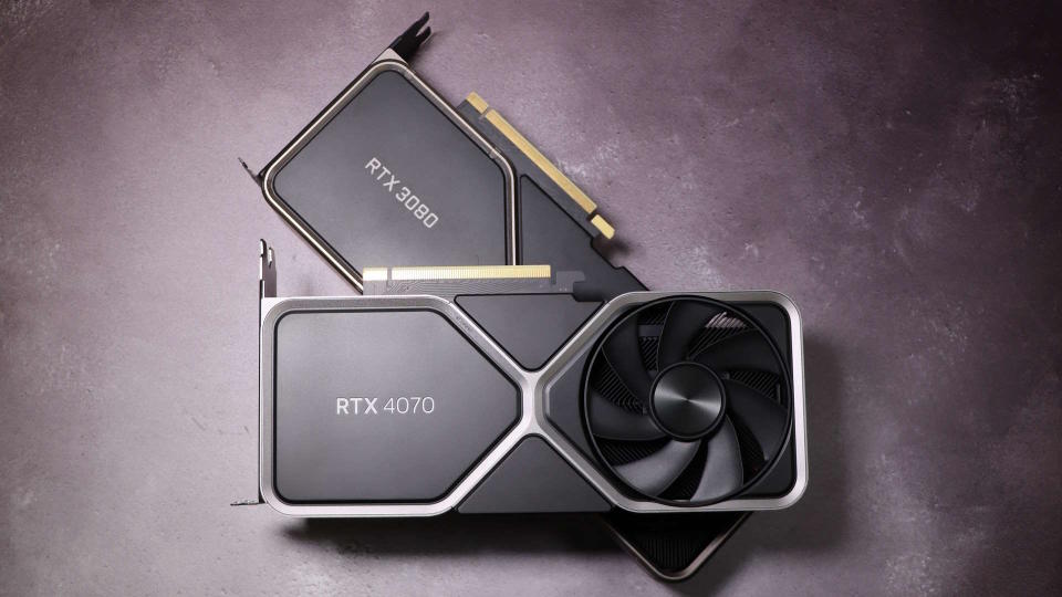 Nvidia RTX 4070 and RTX 3080 Founders Edition graphics card