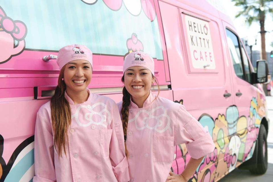 The Hello Kitty Food Truck serves minicakes, macarons and more.