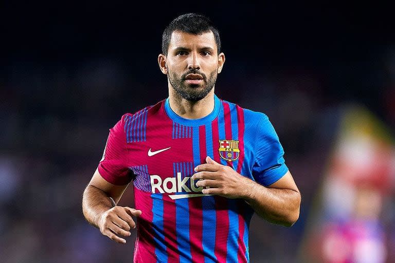 El Kun Agüero en el Barcelona, su último club 