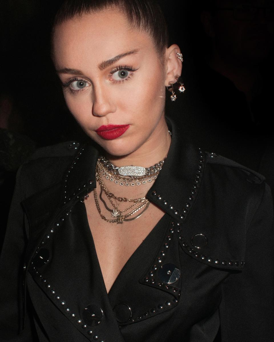 Miley Cyrus at the Vivienne Westwood x Burberry collaboration party